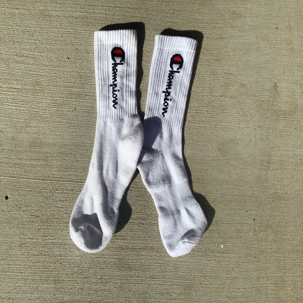 White Champion socks